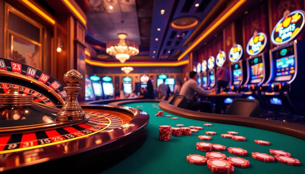 Experience the thrill of winning at Trang chủ KP88, where poker, roulette, and slots collide in a vibrant casino setting.